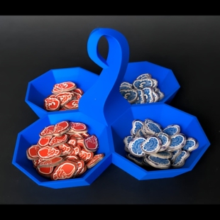 桌游托盘天鹅形状通用托盘子代币配件收纳容器token快速整理归类