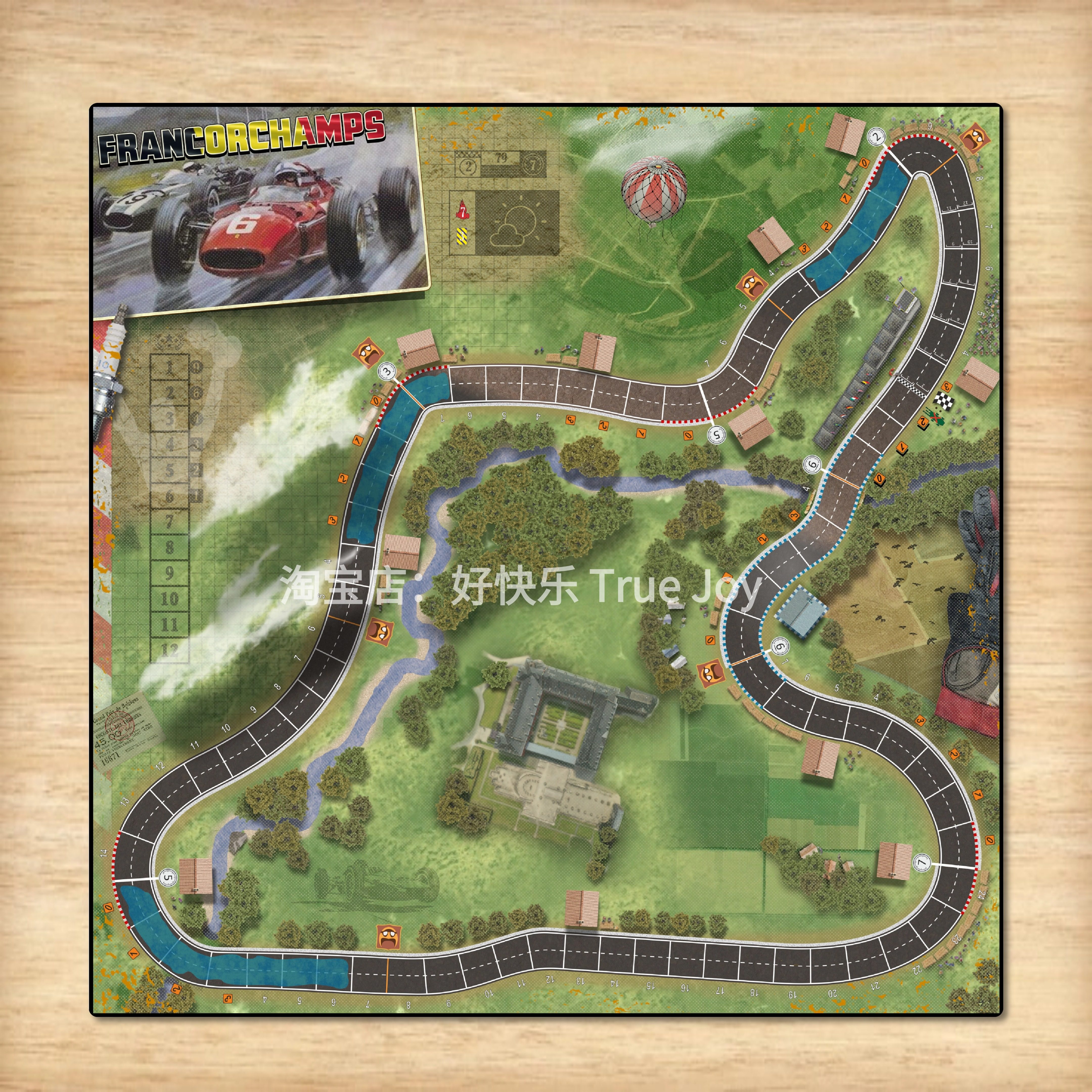 【Heat火爆狂飙桌游牌垫】Heat: Pedal to the Metal卡垫Playmat - 实物图