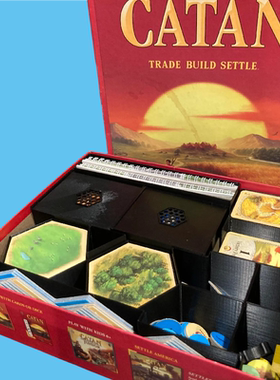 【卡坦基础+航海家+骑士扩桌游收纳套装】catan Insert Organizer