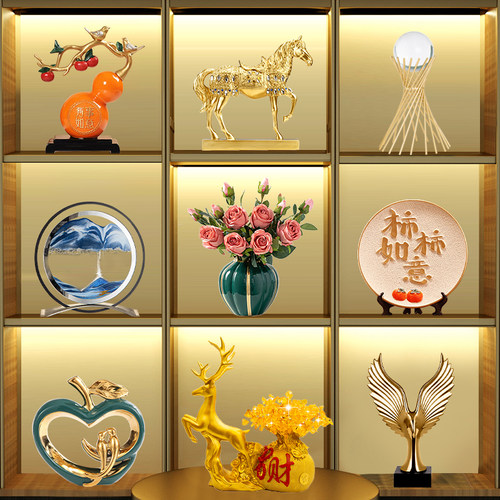 速发轻奢高档酒柜装居品摆件客厅电视柜玄关中饰新家式工艺品乔迁