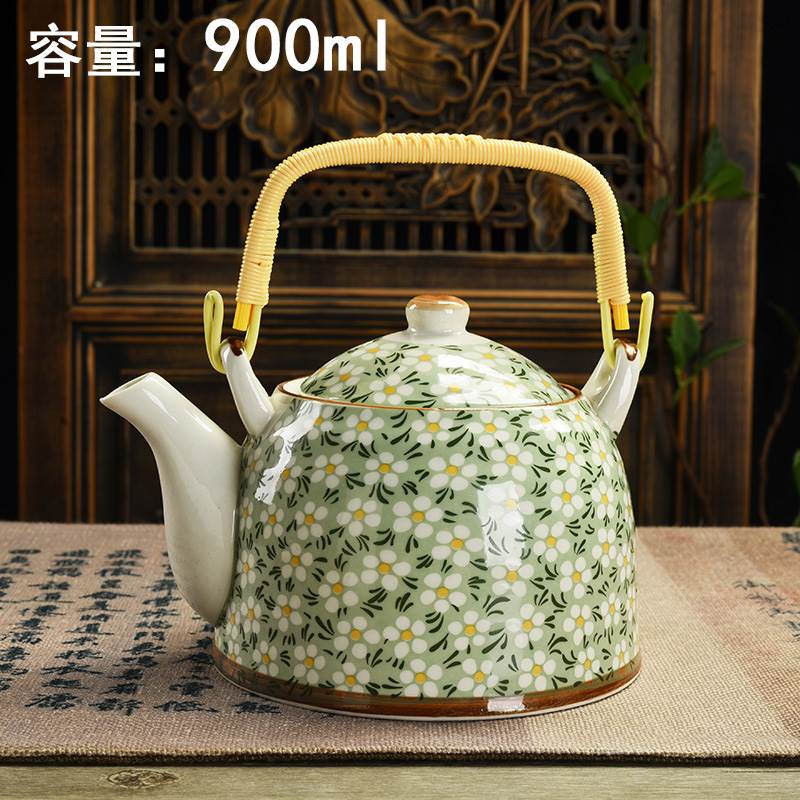 现货速发陶瓷水壶冷水壶茶壶凉水壶家用夏大凉开水壶带过滤泡茶装