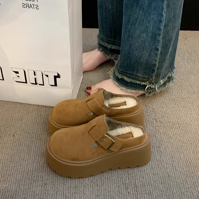 复古包头半拖鞋女外穿