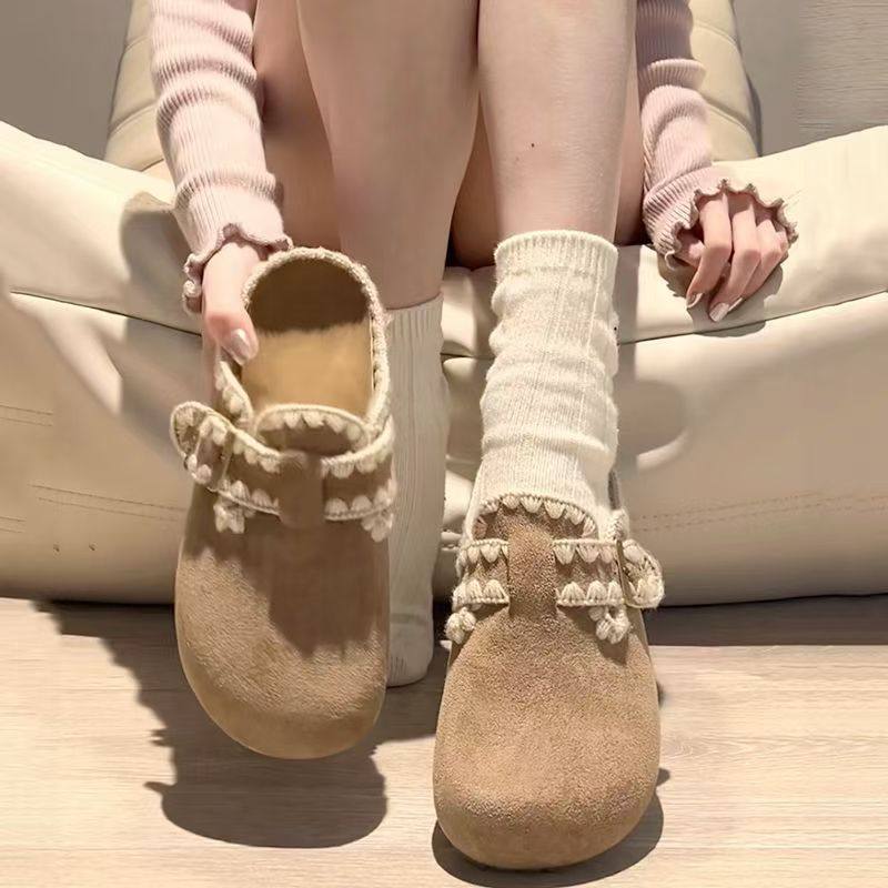 复古时尚百搭拖鞋女外穿2025春季新款休闲舒适一脚蹬半拖勃肯拖鞋,女鞋,勃肯鞋/软木鞋,淘宝优惠券,粉丝福利购,淘宝优惠卷