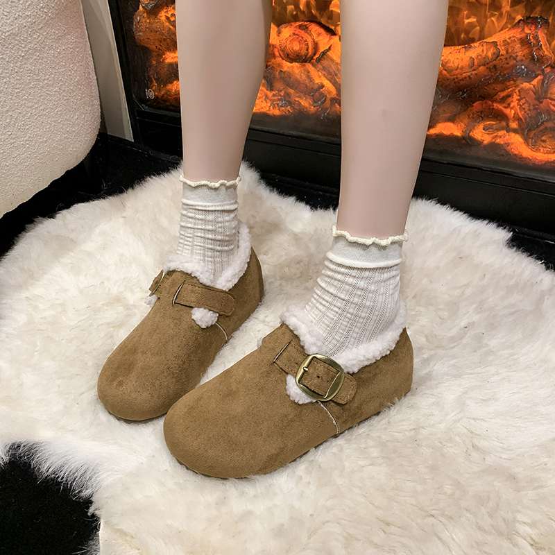 休闲舒适加绒保暖勃肯鞋