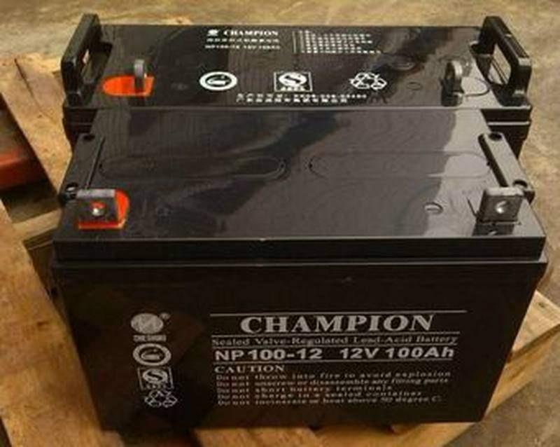 冠军蓄电池NP100-12 12V100AH ups机房直流屏太阳能专用