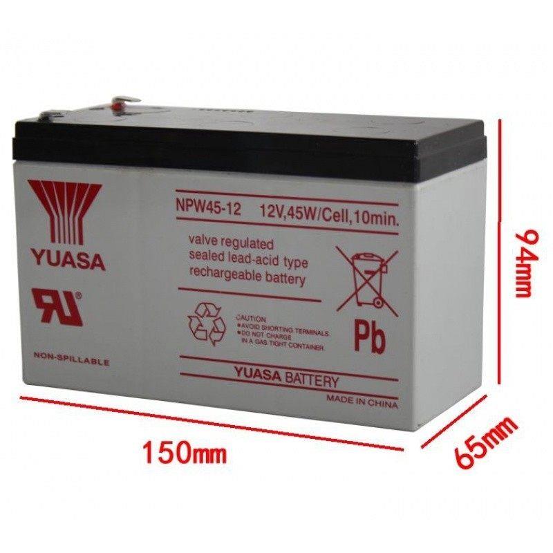 蓄电池NPW45-12(12V9AH)12V 45W/Cell10min消防三菱电梯