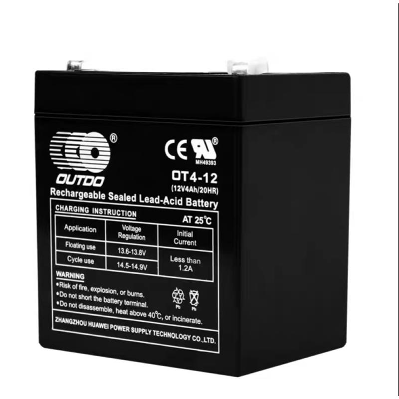 奥特多蓄电池 OT4-12 12V4AH20/HR 铅酸免维护蓄电池