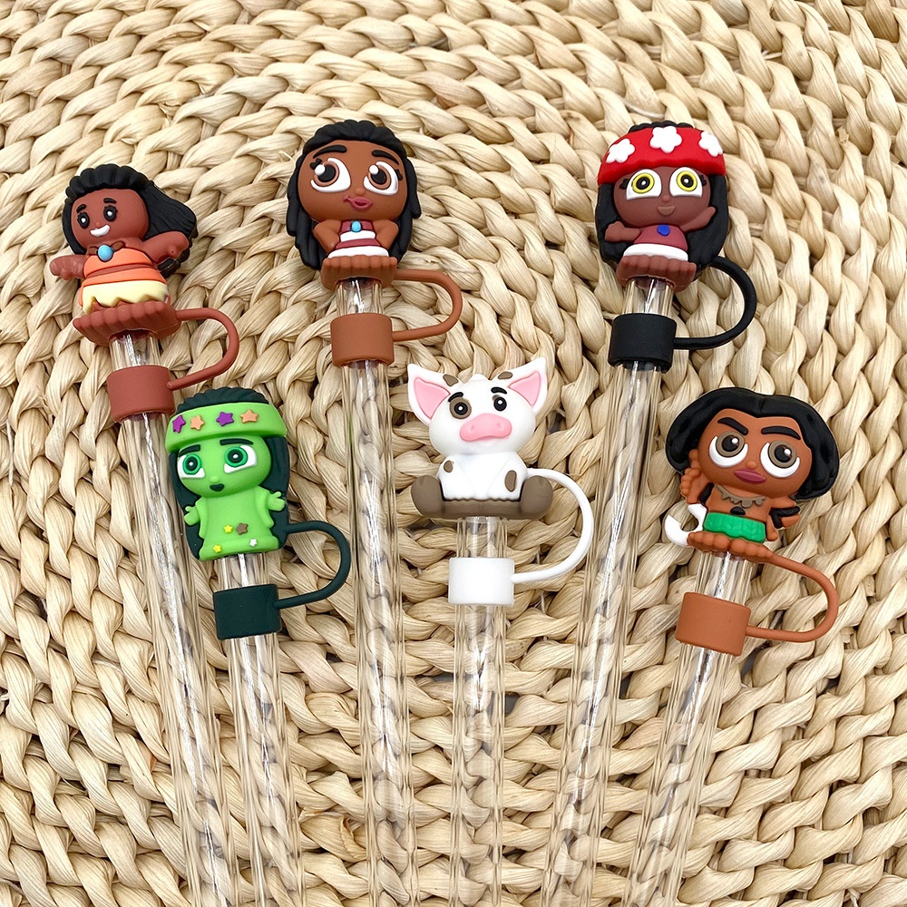 新款海洋奇缘卡通吸管帽STANLEY 10mm杯配件吸管套防尘塞亚马逊