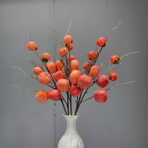 新年圣诞抱抱桶 暴富桶抱富桶 尤加利吉祥扇冬青红果仿真花假花