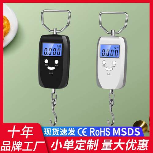 现货速发迷你手提电子秤50kg便携式高精度家用快递称小秤弹簧小型