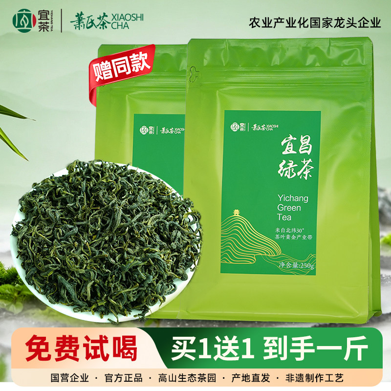 【拍一发二】2026雨前新茶萧氏宜昌绿茶袋装浓郁耐泡洁净口粮一斤