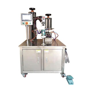 厂家直销曲奇月饼盒铁盒封口胶带封罐机饼干盒自动封盒封口机