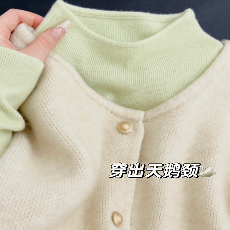 叠穿氛围感的针织衫女2026秋冬季新款单排扣针织马甲内搭打底衫