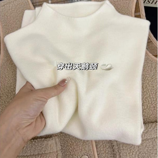 巨好穿~半高领内搭打底衫秋冬韩系叠穿软绵绵手感毛衣慵懒风上衣