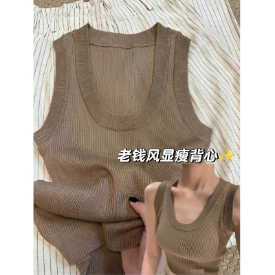U领遮副乳吊带背心女显瘦上衣