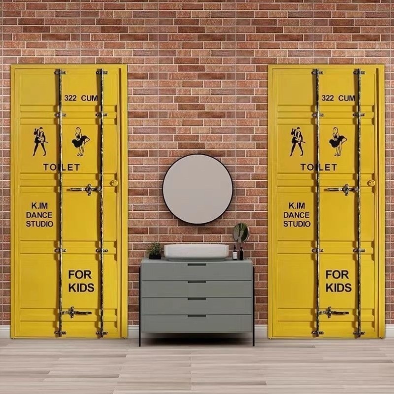 卫生间餐厅室内门工业KTV厕所集装箱谷仓门酒吧复古风门推拉铁艺,全屋定制,卫生间门/厕所门,淘宝优惠券,粉丝福利购,淘宝优惠卷