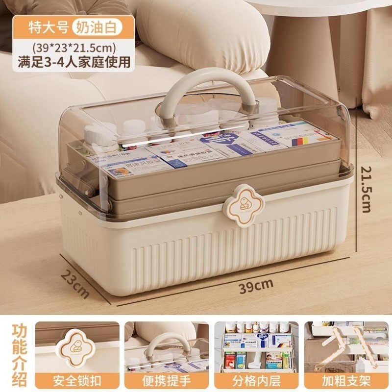 高颜值公司专业家用药箱医药箱学生常备大大号药药箱急救家庭装