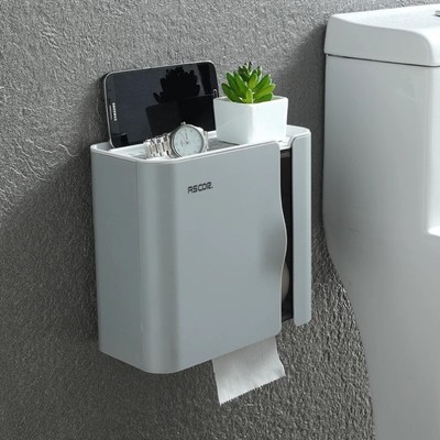 置物架纸巾盒打放置感卫生间厕所壁挂式高级卷纸厕纸盒号卫生纸大