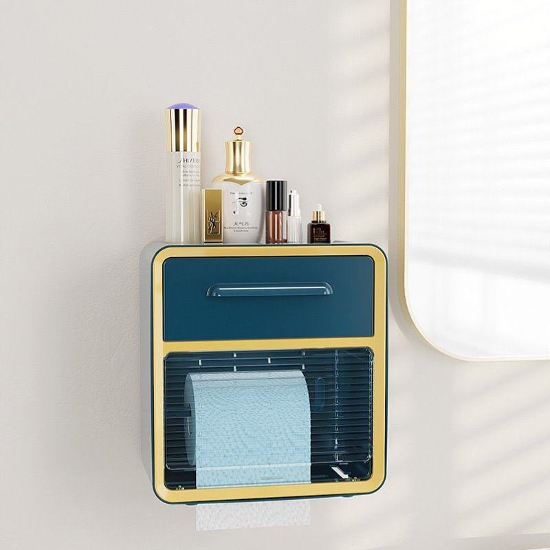 壁挂式卫生间洗手间放置纸巾盒打孔免手纸卷纸抽盒厕纸厕所置物架