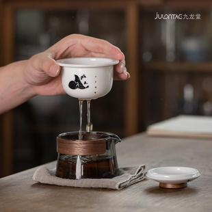 快客杯户外喝茶泡茶杯家用一壶三杯功夫茶壶便携式 旅行茶具套装 包