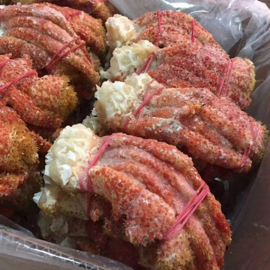 熟冻雪蟹脚 整肩鳕蟹腿 整件(11kg)批发海鲜红毛蟹脚肉质饱满
