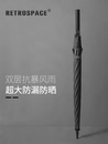 日本进口无印双层自动雨伞长柄超大号加固加厚抗风暴雨专用三
