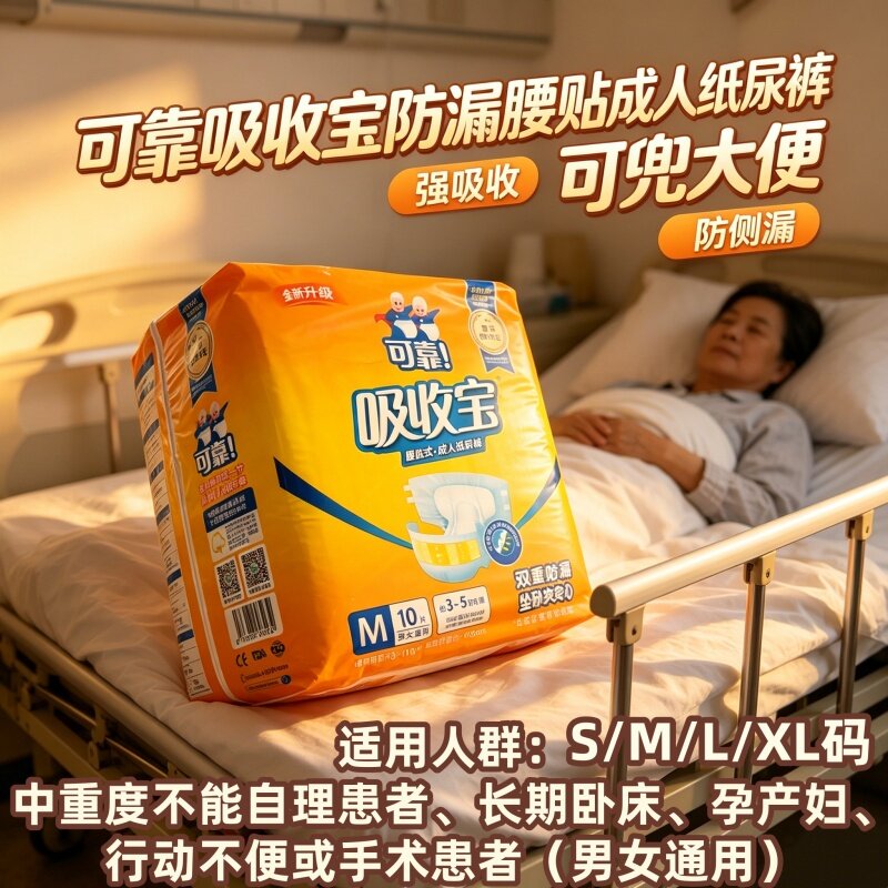 可靠吸收宝防漏腰贴成人纸尿裤老人L码加厚瞬吸干爽男女用特批发