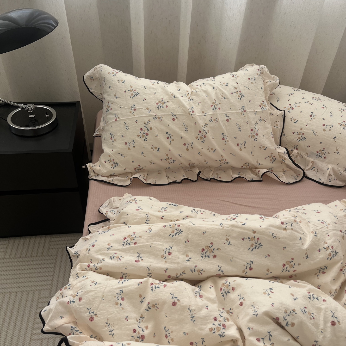 韩系少女田园风小碎花四件套