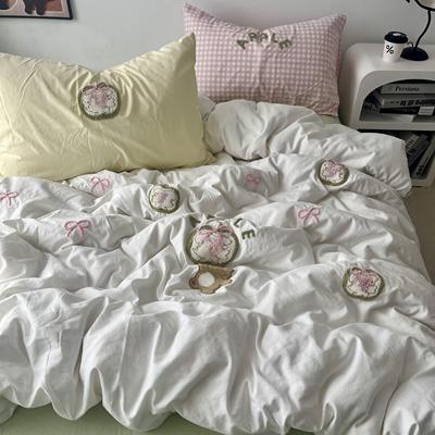 ins少女混搭风蝴蝶结小熊四件套