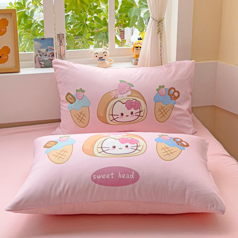 ins少女可爱卡通水洗棉单件枕套48x74cm单双人一只装家用枕头套