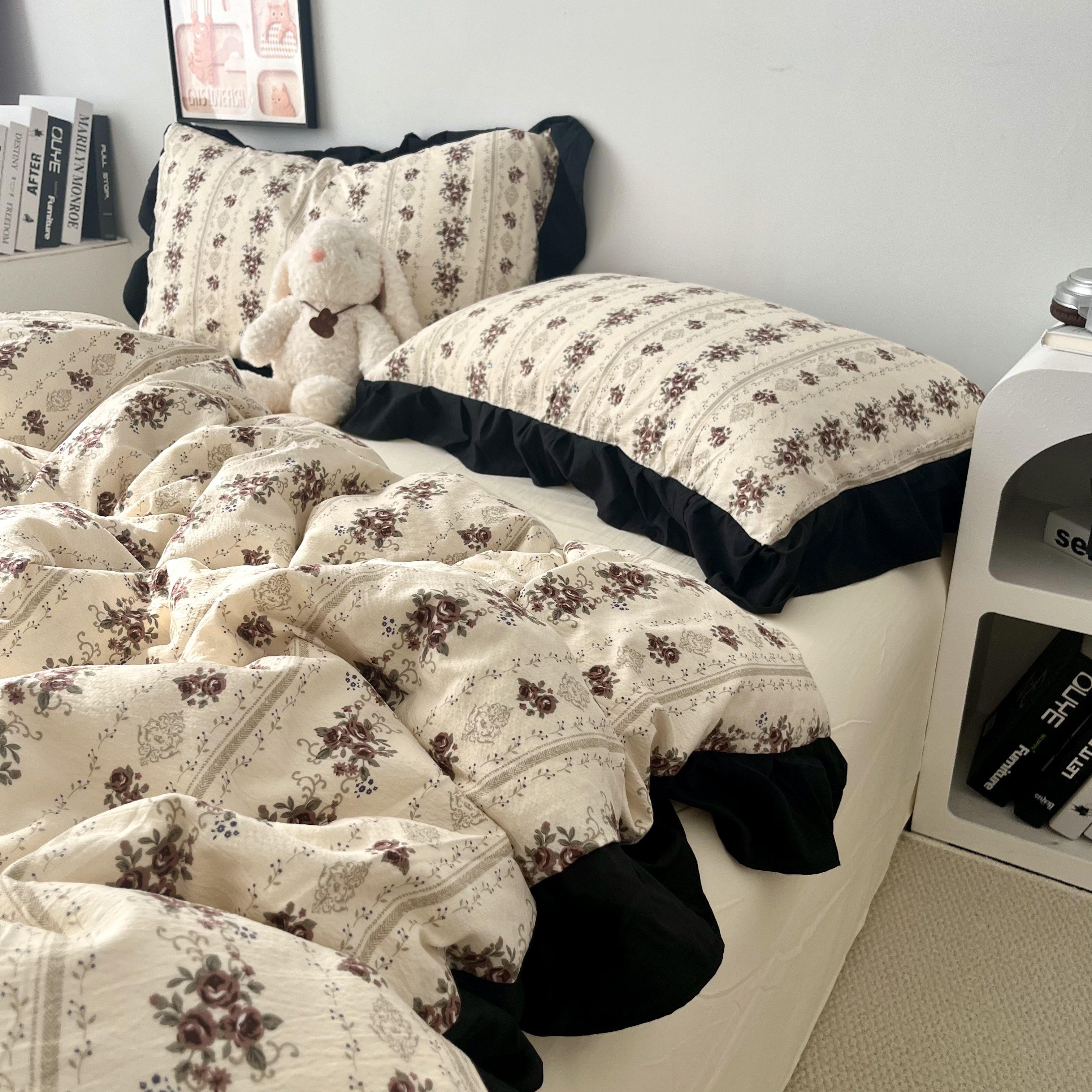 法式复古少女田园碎花四件套