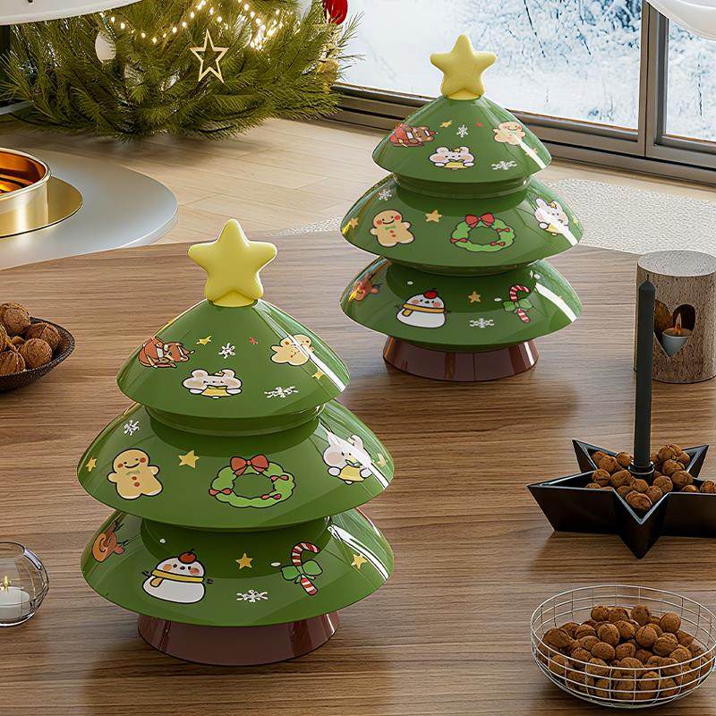 北欧创意圣诞节新年果盒多层超大容量糖果盒摆件创意坚果收纳盒,节庆用品/礼品,圣诞礼品,淘宝优惠券,粉丝福利购,淘宝优惠卷