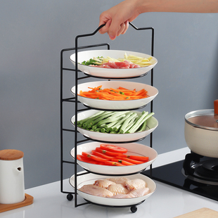 备菜置物架厨房多功能配菜架家用壁挂式台面多层菜盘收纳架子神器