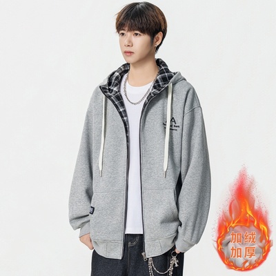 男款加厚加绒棉卫衣酷帅卫衣