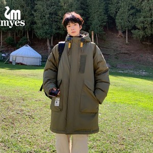 mYes牧野森羽绒服男中长款冬季工装休闲潮牌时尚保暖情侣加厚外套