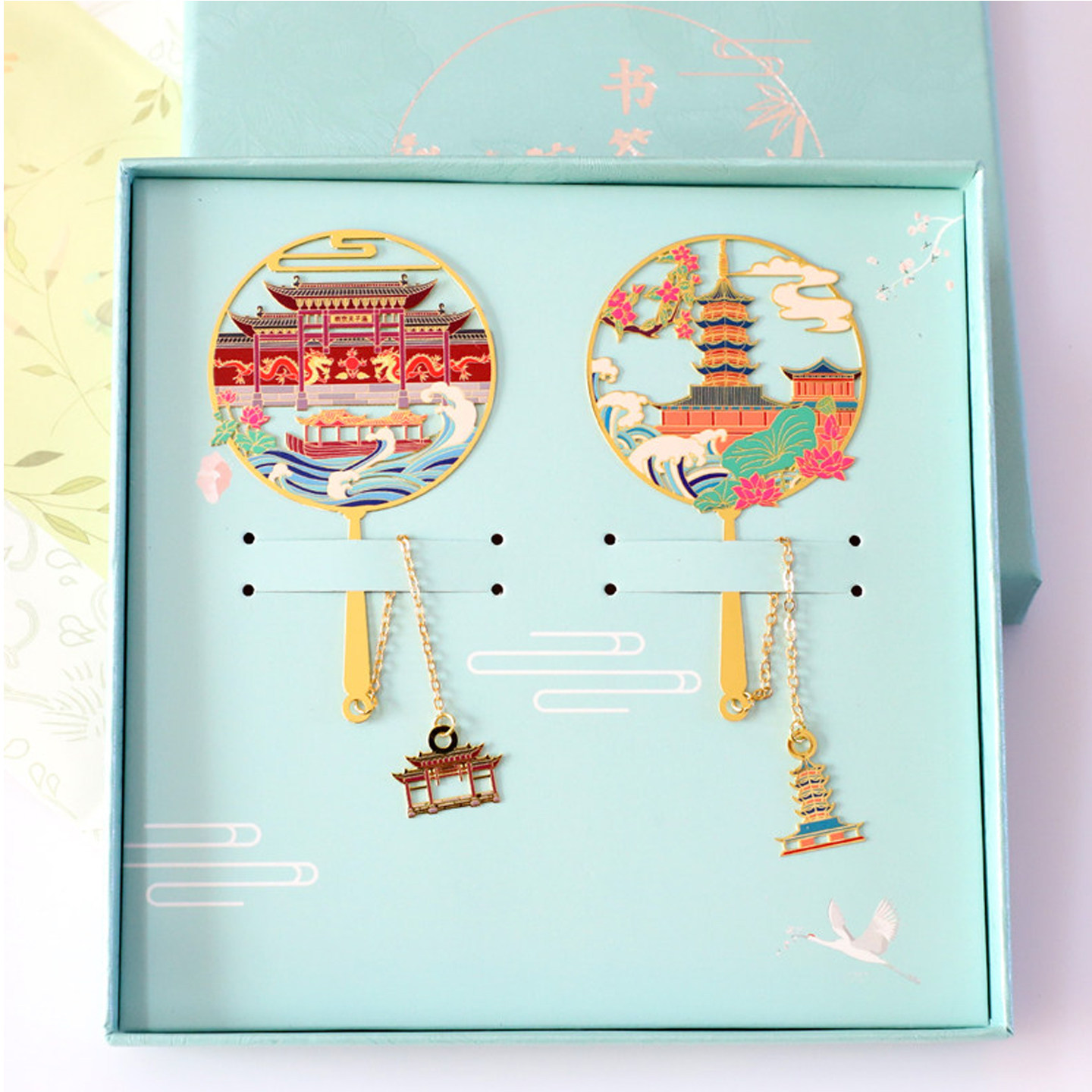 （有版权）南京特色旅游夫子庙总统府中国风金属书签定制文创礼品