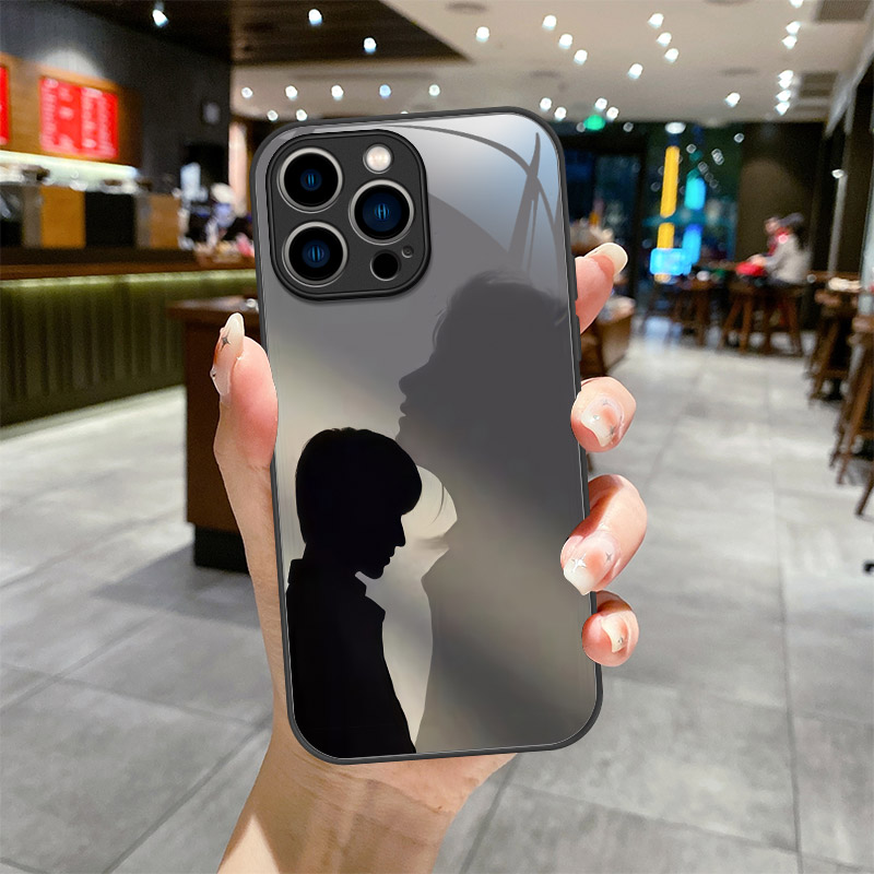 新款情侣影子玻璃壳支持私人定制