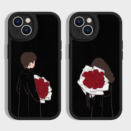 创意捧花情侣适用于Reno7OPPOReno13手机壳新款Reno12硅胶软壳Reno11保护套防摔Reno9全包软边个性时尚保护套