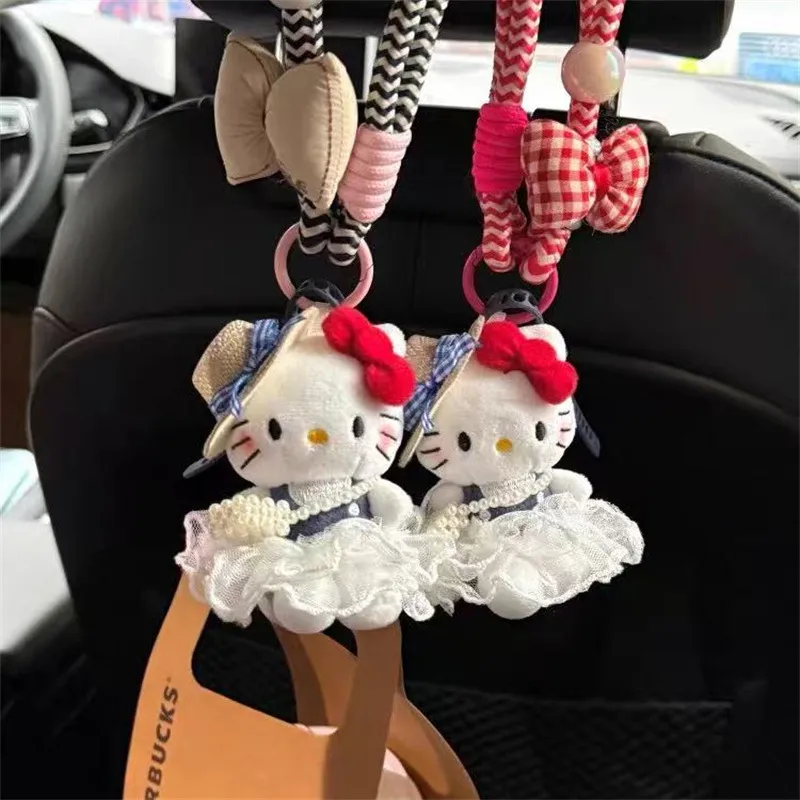 ins甜美蓬蓬裙Kitty挂件挂绳便携式包包钥匙扣手机链车用挂绳挂钩