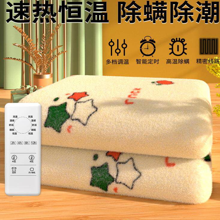 电热毯双人电褥子双控调温家用三人加大2米智能