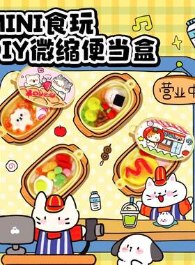 diy迷你食玩微缩便当盒儿童手工