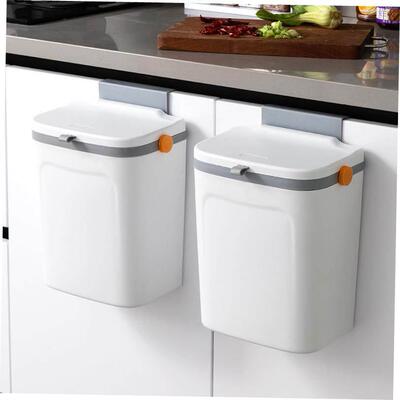 Rubbish Can Kitchen Toilet Trash with Press Lid Garbage Bin