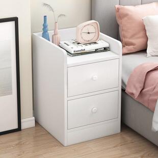 Mini Bedside Table Ultra Narrow Rounded Corner Locker