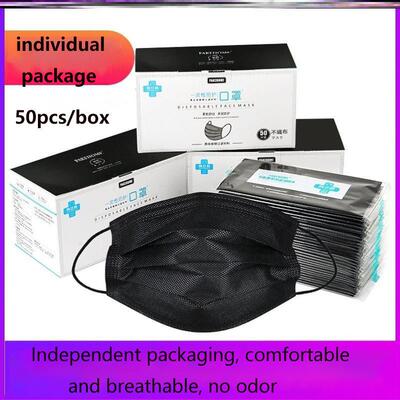 50Pcs Face Mask Surgical Disposable 3 Layers Medical 口罩