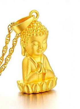 Gold-plated Maiteya Buddha Pendant Men
