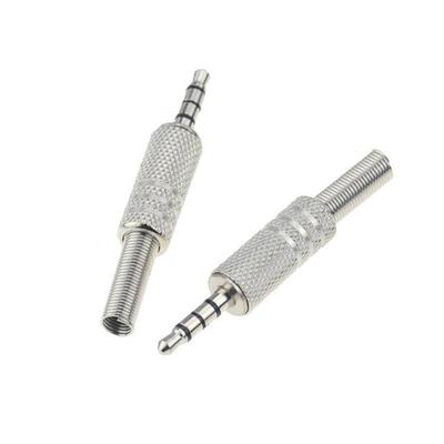 2pcs/lot 3.5mm 1/8in Stereo Male Audio TRS Plated Jack Plug