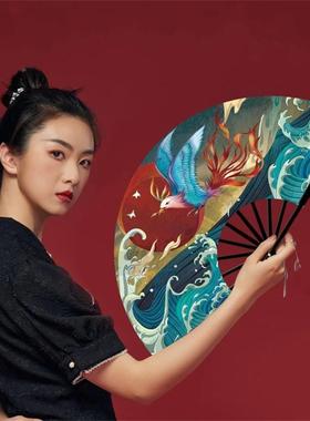 8 Inch Chinese Style Shanhaijing Folding Fan Hanfu Cheongsa