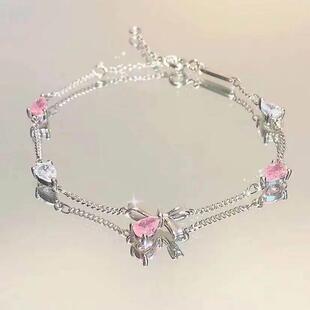 Elegant Crystal Flowers Bracelet For Women Y2K Sweet Girls M