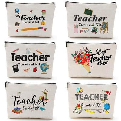 Teacher gift Makeup bag Portable stationery storage bag