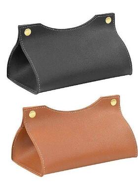 PU Leather Outdoor Tissue Box, Organizer Paper Bag,